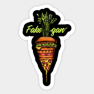 VEGAN fakegan parody Sticker